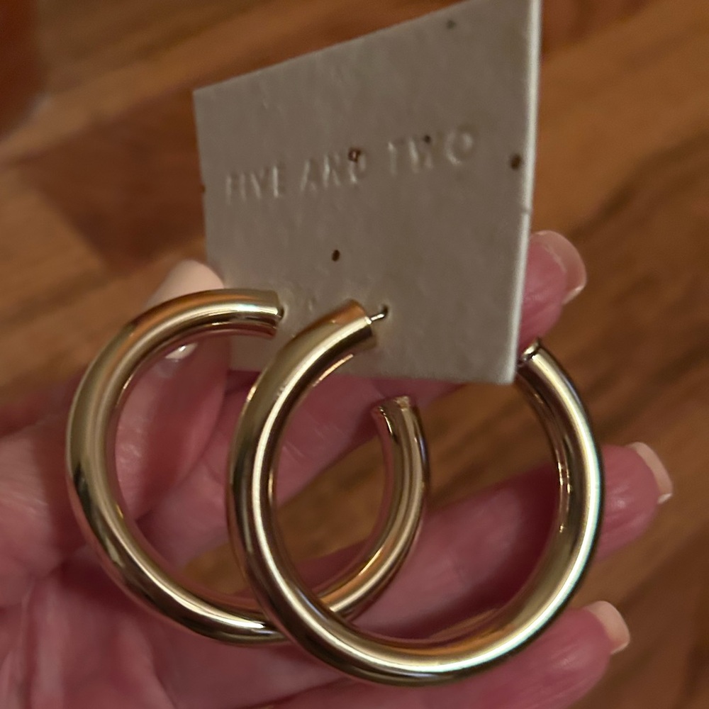 Five and Two Jill Hoop Earrings